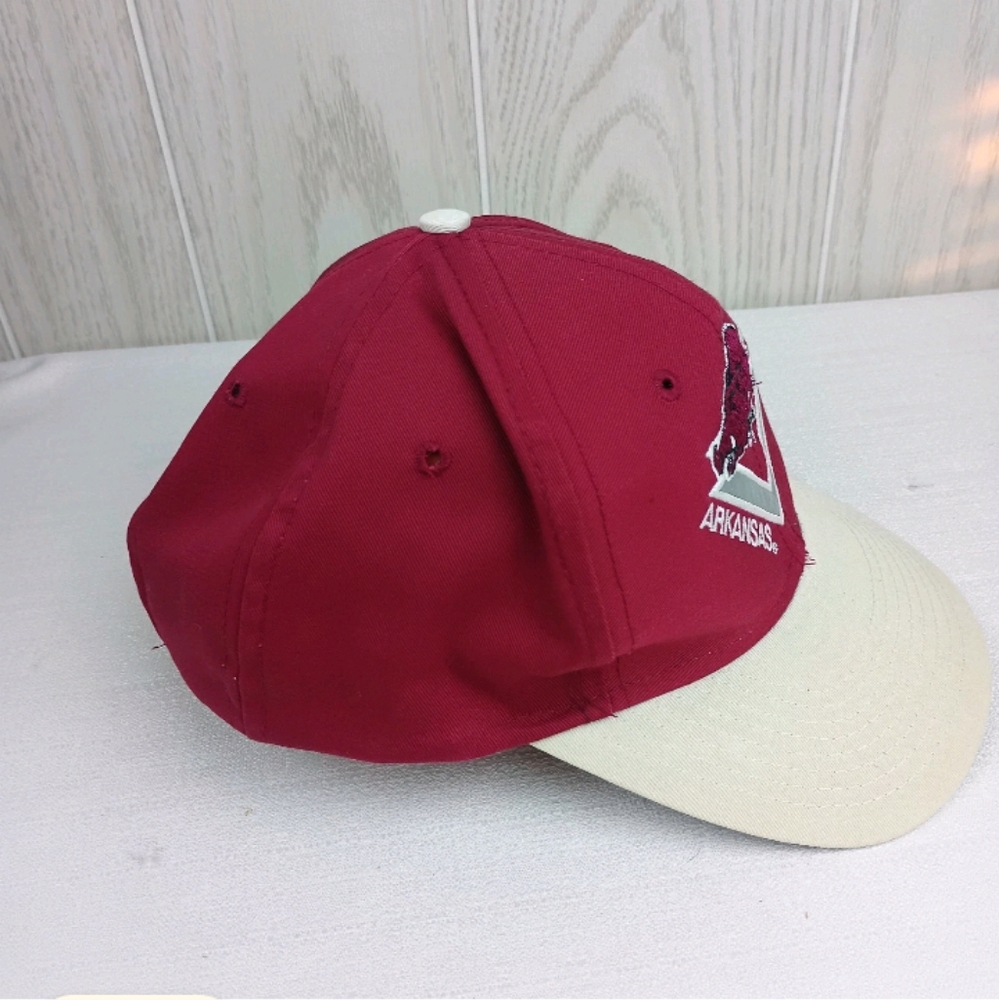Arkansas Razorback Falcon Headwear Embroidered Logo Cap Hat Adjustable Strap. - Picture 6 of 12